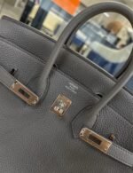 Hermès Birkin 25 Gris Meyer Togo Leather Palladium Hardware - Image 6