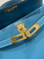 Hermès Mini Kelly Bleu Jean Epsom Gold Hardware - Image 14